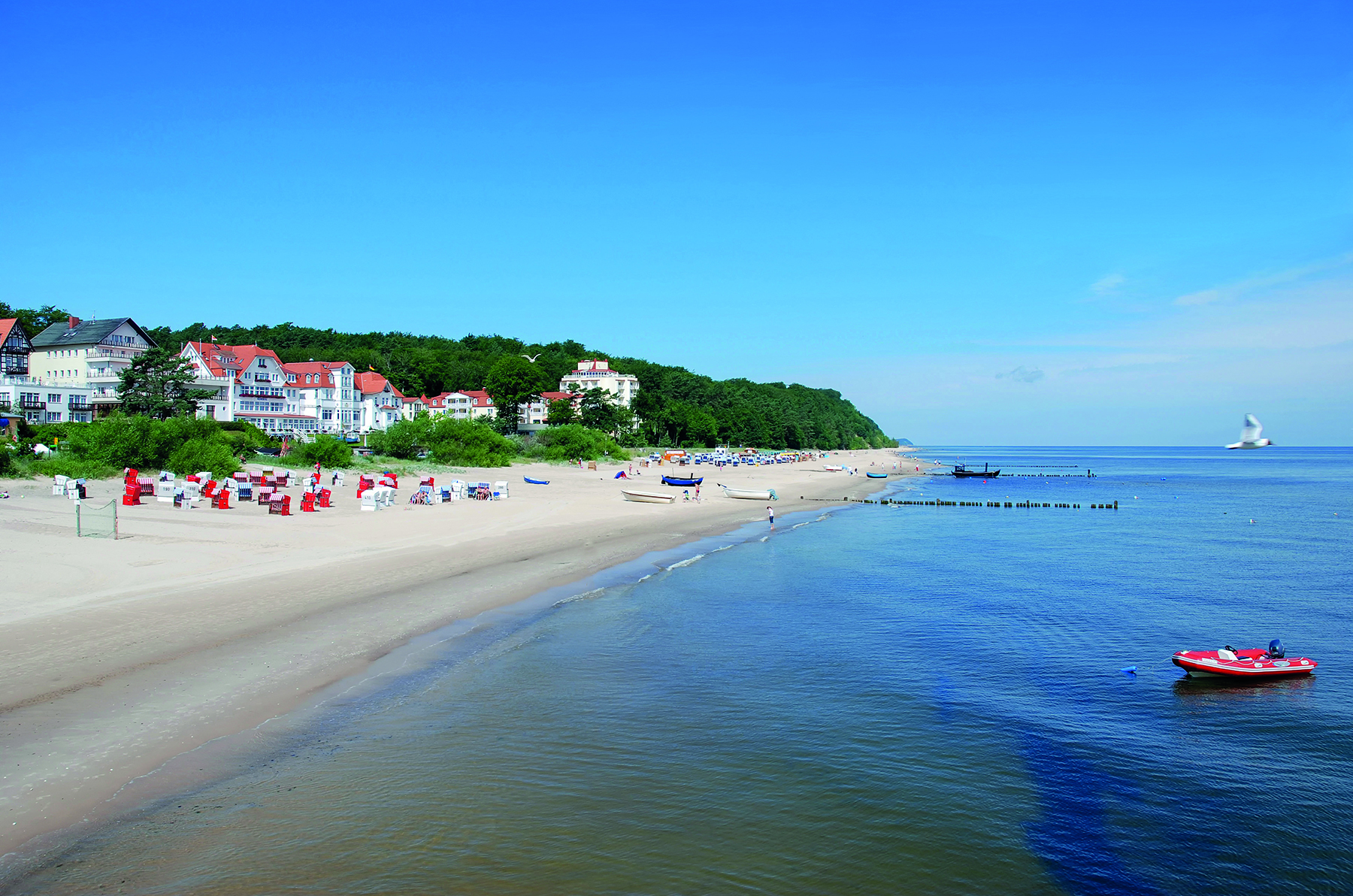 Strand und Promenade auf Usedom